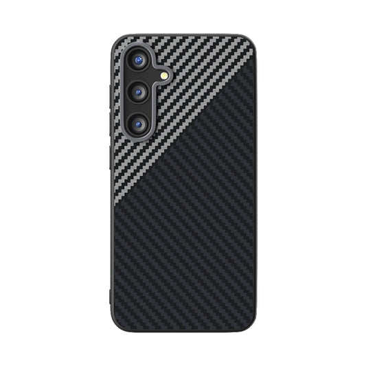 For Samsung Galaxy S25+ 5G / S24+ 5G ABEEL C Carbon Fiber Series 6D Micro Relief MagSafe Phone Case(Black Grey) by buy2fix