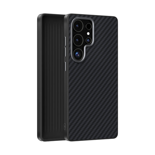 For Samsung Galaxy S25 Ultra 5G ABEEL C Carbon Fiber Series 6D Micro Relief MagSafe Phone Case(Black)