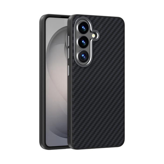 For Samsung Galaxy S26+ 5G ABEEL C Carbon Fiber Series 6D Micro Relief MagSafe Phone Case(Black)