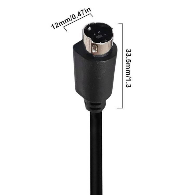 Mini DIN 7 Pin S-Video Core Audio / Video Cable, Length:0.5m(Straight to Straight) - Cables by buy2fix | Online Shopping UK | buy2fix