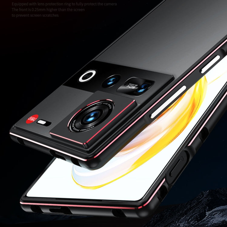 For ZTE nubia Z70 Ultra Aurora Series Lens Protector + Metal Frame Phone Case(Silver) - ZTE Cases by buy2fix | Online Shopping UK | buy2fix
