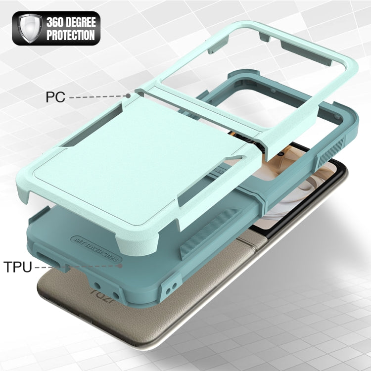 For Motorola Razr 50 2 in 1 PC + TPU Phone Case(Light Green) by buy2fix