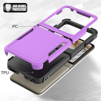 For Motorola Razr 50 2 in 1 PC + TPU Phone Case(Purple) by buy2fix