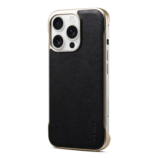 For iPhone 14 Pro Max Denior MagSafe Genuine Leather Calf Texture  Phone Case(Black) - iPhone 14 Pro Max Cases by Denior | Online Shopping UK | buy2fix