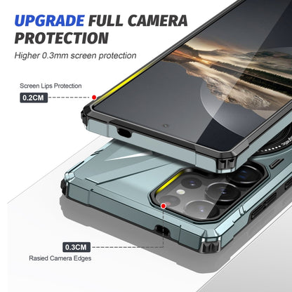 For Samsung Galaxy S25 Ultra 5G MagSafe Magnetic Shockproof Phone Case with Ring Holder(Green) by buy2fix