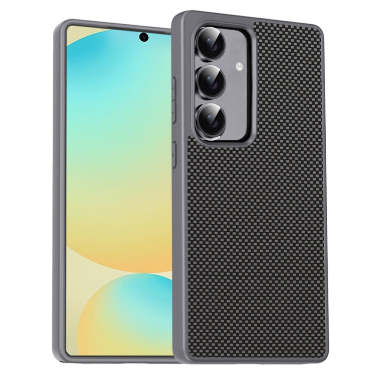 For Samsung Galaxy S25+ 5G Pita Series TPU + PC Texture Phone Case(Grey) by buy2fix