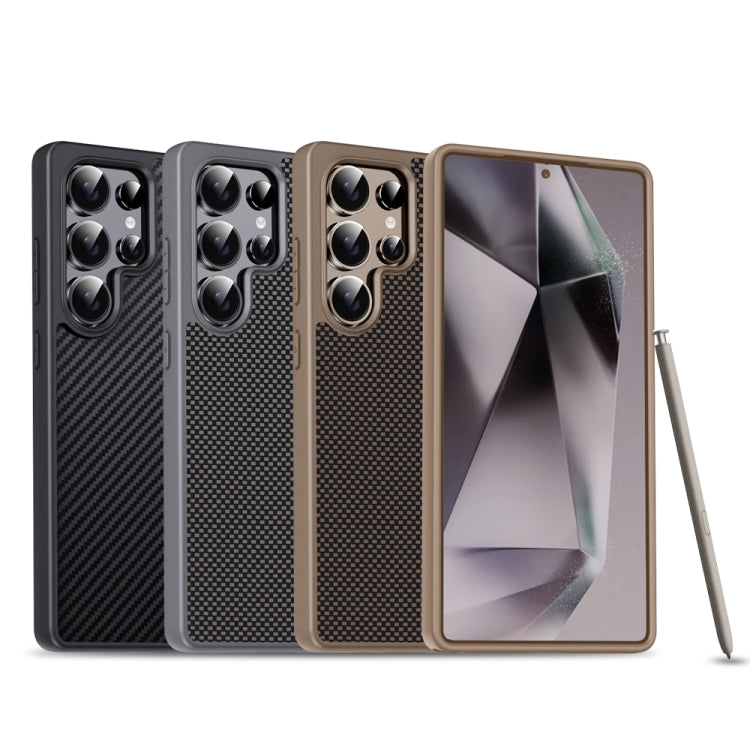 For Samsung Galaxy S25+ 5G Pita Series TPU + PC Texture Phone Case(Grey) by buy2fix