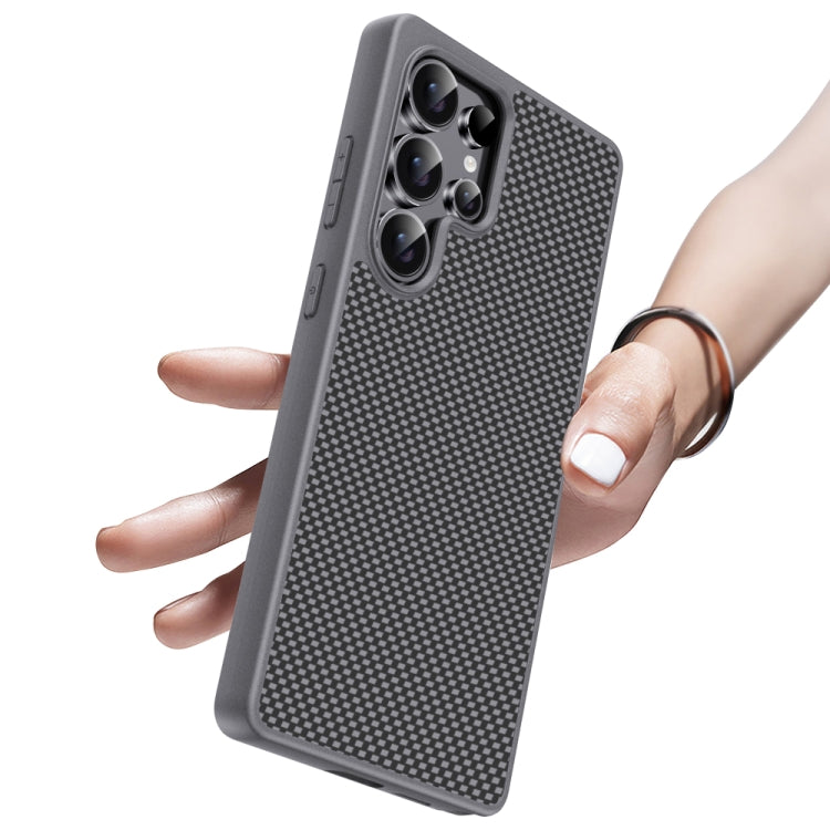 For Samsung Galaxy S25+ 5G Pita Series TPU + PC Texture Phone Case(Grey) by buy2fix