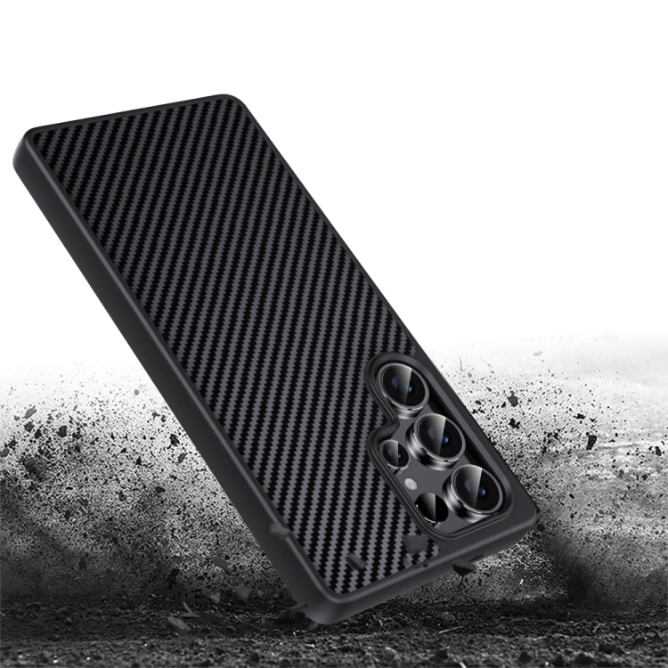 For Samsung Galaxy S25 5G Pita Series TPU + PC Texture Phone Case(Black) - Galaxy S25 5G Cases by buy2fix | Online Shopping UK | buy2fix