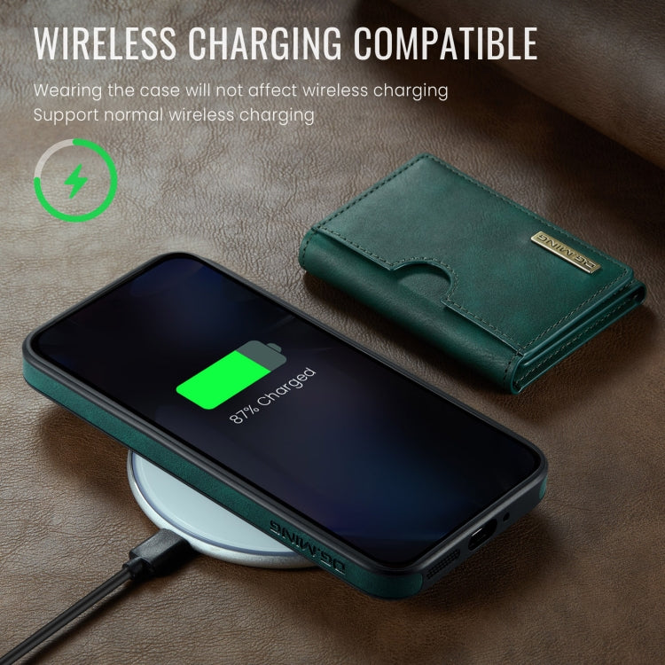 For Google Pixel 9 Pro XL DG.MING M6 Series RFID Tri-fold Card Bag Removable Leather Phone Case(Green) by DG.MING