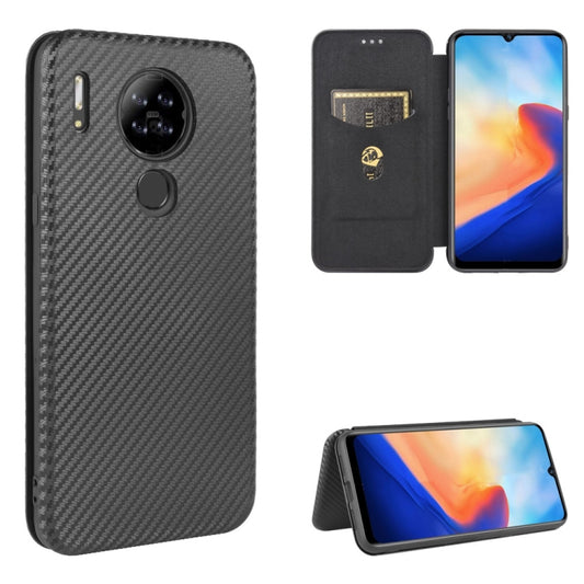 For Blackview A80 Carbon Fiber Texture Horizontal Flip TPU + PC + PU Leather Case with Card Slot(Black) - More Brand by buy2fix | Online Shopping UK | buy2fix