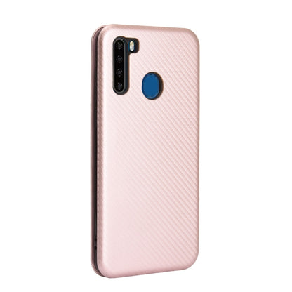 For Blackview A80 Pro Carbon Fiber Texture Horizontal Flip TPU + PC + PU Leather Case with Card Slot(Pink) - More Brand by buy2fix | Online Shopping UK | buy2fix