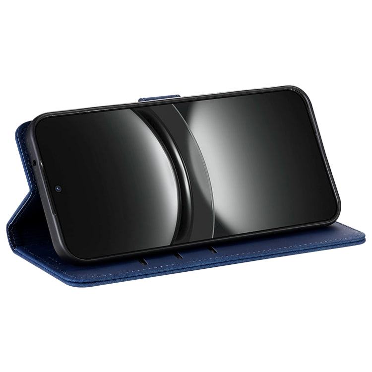 For Samsung Galaxy S25 5G AZNS Skin Feel Calf Texture Flip Leather Phone Case(Blue) by AZNS