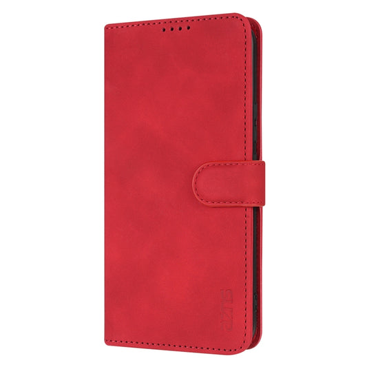 For Samsung Galaxy S25 5G AZNS Skin Feel Calf Texture Flip Leather Phone Case(Red) by AZNS
