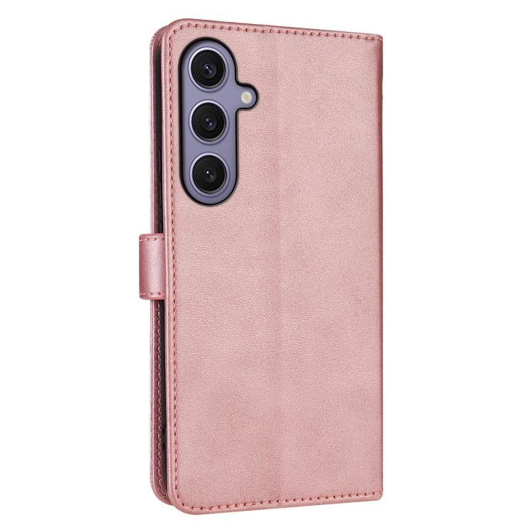 For Samsung Galaxy S25 5G AZNS Skin Feel Calf Texture Flip Leather Phone Case(Rose Gold) by AZNS