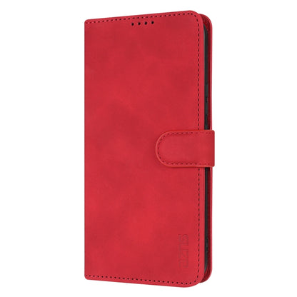For Samsung Galaxy S25+ 5G AZNS Skin Feel Calf Texture Flip Leather Phone Case(Red) by AZNS