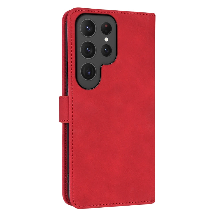 For Samsung Galaxy S25 Ultra 5G AZNS Skin Feel Calf Texture Flip Leather Phone Case(Red) by AZNS