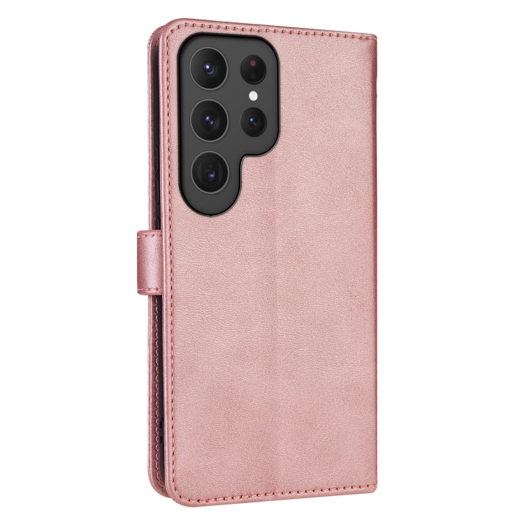 For Samsung Galaxy S25 Ultra 5G AZNS Skin Feel Calf Texture Flip Leather Phone Case(Rose Gold) by AZNS