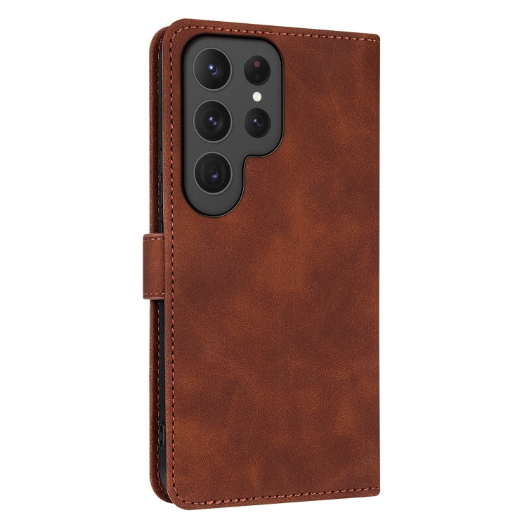 For Samsung Galaxy S25 Ultra 5G AZNS Skin Feel Calf Texture Flip Leather Phone Case(Brown) by AZNS