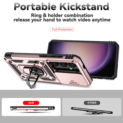 For Samsung Galaxy S25+ 5G Sliding Camshield Holder Phone Case(Gold) by buy2fix