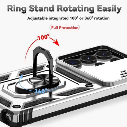 For Samsung Galaxy S25 Ultra 5G Sliding Camshield Holder Phone Case(Silver) by buy2fix