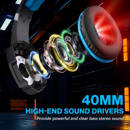 KOTION EACH G9000 Pro On-Ear Gaming Headset with Mic, Cable Length: About 2.1m(Black Blue) - Multimedia Headset by KOTION EACH | Online Shopping UK | buy2fix