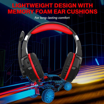 KOTION EACH G9000 Pro On-Ear Gaming Headset with Mic, Cable Length: About 2.1m(Black Red) - Multimedia Headset by KOTION EACH | Online Shopping UK | buy2fix