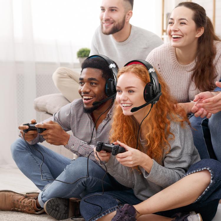 KOTION EACH G9000 Pro On-Ear Gaming Headset with Mic, Cable Length: About 2.1m(Black Red) - Multimedia Headset by KOTION EACH | Online Shopping UK | buy2fix