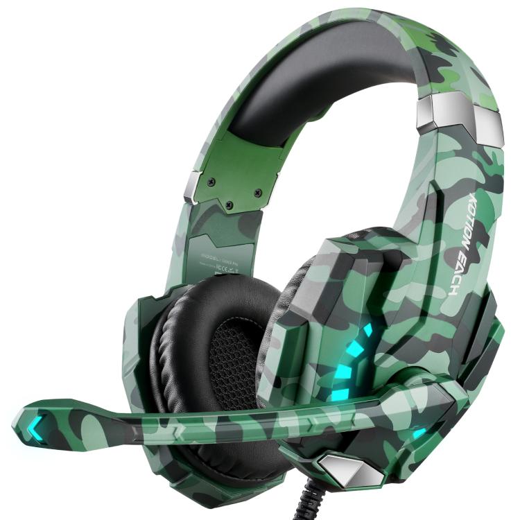 KOTION EACH G9000 Pro On-Ear Gaming Headset with Mic, Cable Length: About 2.1m(Camouflage Green) - Multimedia Headset by KOTION EACH | Online Shopping UK | buy2fix