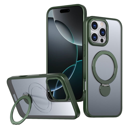 For iPhone 16 Pro Max Wing Series Gen2 MagSafe Metal Ring Holder Phone Case(Green) - iPhone 16 Pro Max Cases by buy2fix | Online Shopping UK | buy2fix