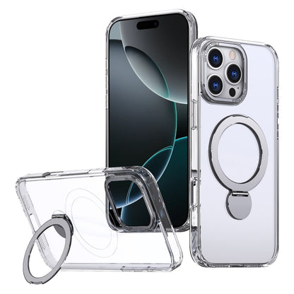 For iPhone 16 Pro Max Wing Series Gen2 MagSafe Metal Ring Holder Phone Case(Transparent) - iPhone 16 Pro Max Cases by buy2fix | Online Shopping UK | buy2fix
