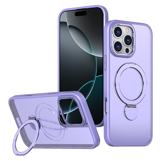 For iPhone 16 Pro Wing Series Gen2 MagSafe Metal Ring Holder Phone Case(Light Purple) - iPhone 16 Pro Cases by buy2fix | Online Shopping UK | buy2fix