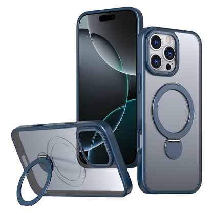 For iPhone 16 Pro Wing Series Gen2 MagSafe Metal Ring Holder Phone Case(Blue) - iPhone 16 Pro Cases by buy2fix | Online Shopping UK | buy2fix