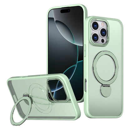 For iPhone 16 Pro Wing Series Gen2 MagSafe Metal Ring Holder Phone Case(Avocado Green) - iPhone 16 Pro Cases by buy2fix | Online Shopping UK | buy2fix