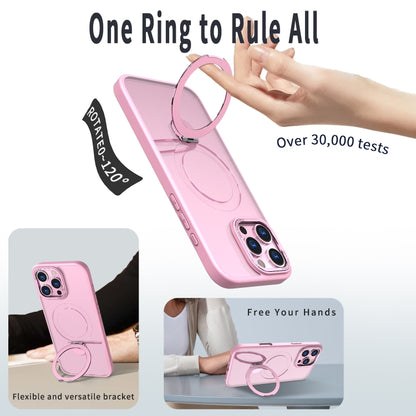 For iPhone 16 Plus Wing Series Gen2 MagSafe Metal Ring Holder Phone Case(Pink) - iPhone 16 Plus Cases by buy2fix | Online Shopping UK | buy2fix