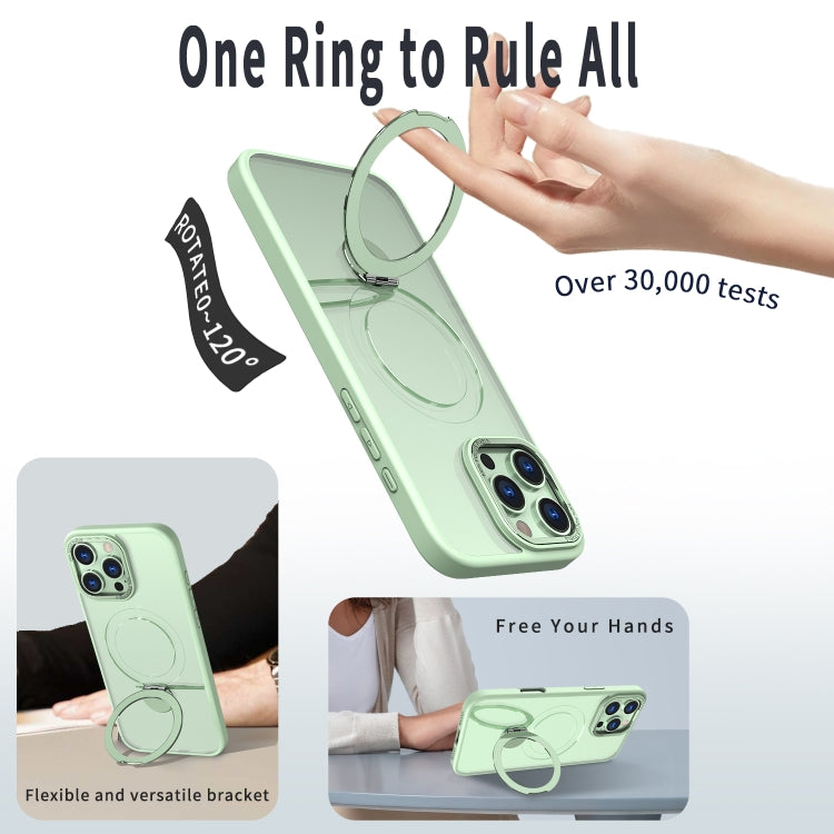 For iPhone 16 Wing Series Gen2 MagSafe Metal Ring Holder Phone Case(Avocado Green) - iPhone 16 Cases by buy2fix | Online Shopping UK | buy2fix