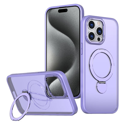 For iPhone 15 Pro Max Wing Series Gen2 MagSafe Metal Ring Holder Phone Case(Light Purple) - iPhone 15 Pro Max Cases by buy2fix | Online Shopping UK | buy2fix