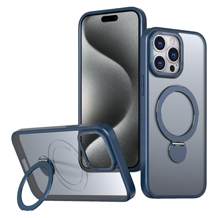 For iPhone 15 Pro Max Wing Series Gen2 MagSafe Metal Ring Holder Phone Case(Blue) - iPhone 15 Pro Max Cases by buy2fix | Online Shopping UK | buy2fix