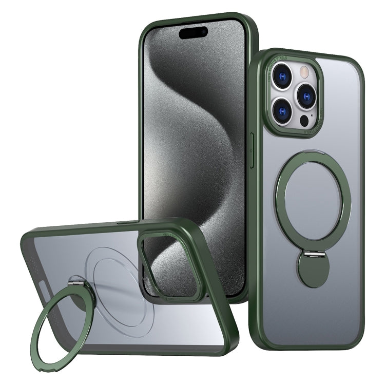 For iPhone 15 Pro Max Wing Series Gen2 MagSafe Metal Ring Holder Phone Case(Green) - iPhone 15 Pro Max Cases by buy2fix | Online Shopping UK | buy2fix