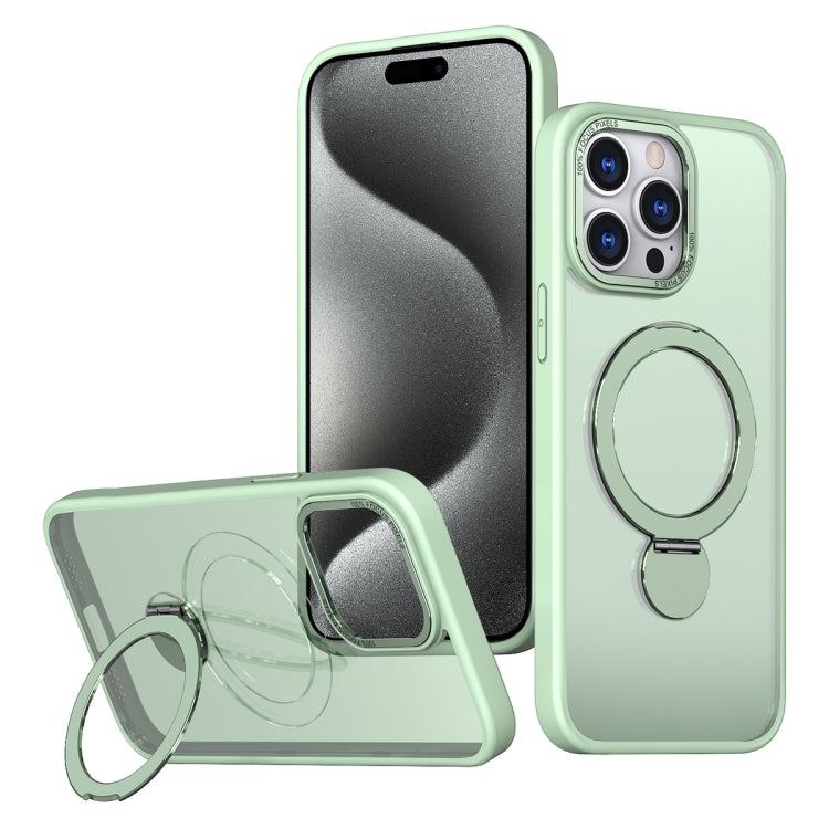 For iPhone 15 Pro Max Wing Series Gen2 MagSafe Metal Ring Holder Phone Case(Avocado Green) - iPhone 15 Pro Max Cases by buy2fix | Online Shopping UK | buy2fix