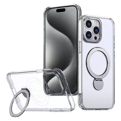 For iPhone 15 Pro Max Wing Series Gen2 MagSafe Metal Ring Holder Phone Case(Transparent) - iPhone 15 Pro Max Cases by buy2fix | Online Shopping UK | buy2fix