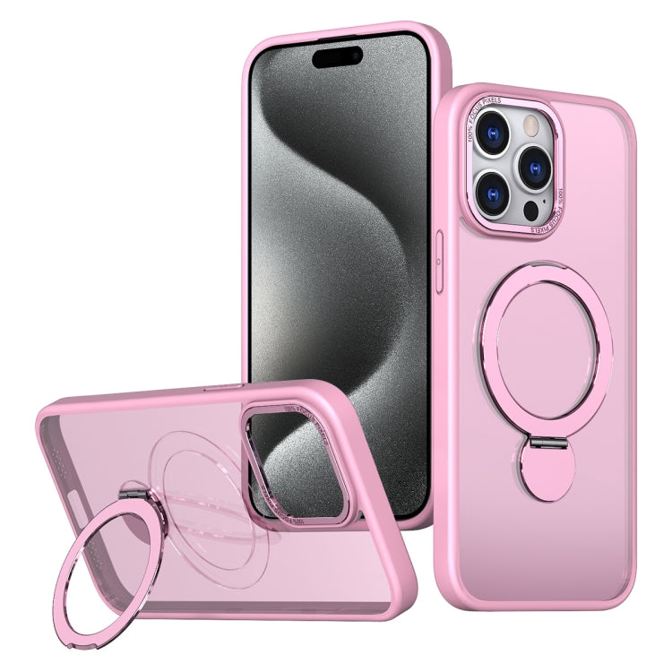 For iPhone 15 Pro Max Wing Series Gen2 MagSafe Metal Ring Holder Phone Case(Pink) - iPhone 15 Pro Max Cases by buy2fix | Online Shopping UK | buy2fix