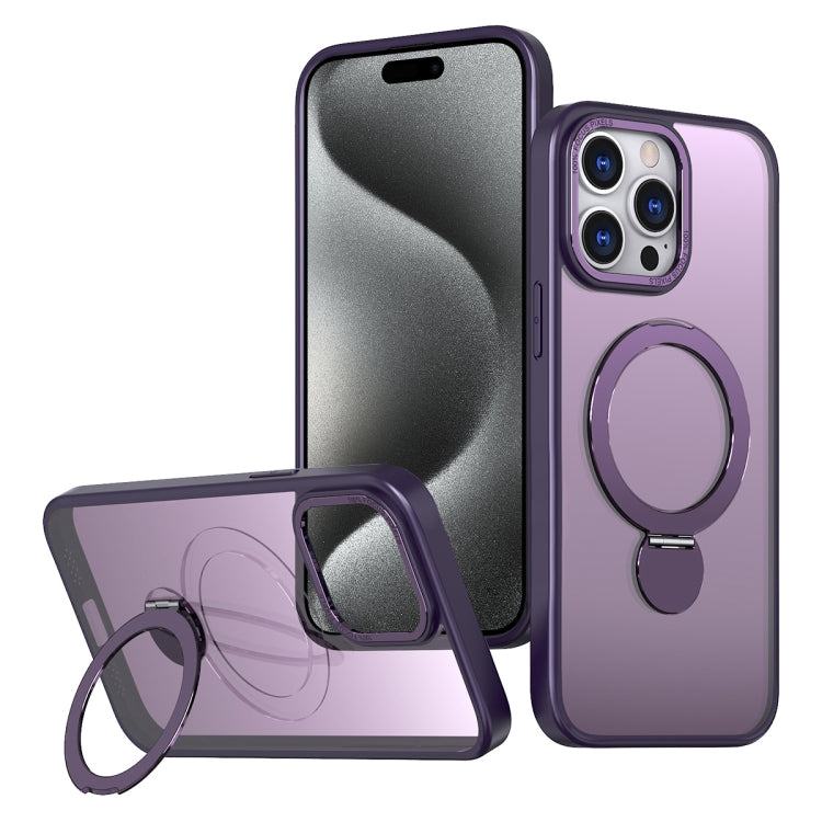 For iPhone 15 Pro Max Wing Series Gen2 MagSafe Metal Ring Holder Phone Case(Dark Purple) - iPhone 15 Pro Max Cases by buy2fix | Online Shopping UK | buy2fix