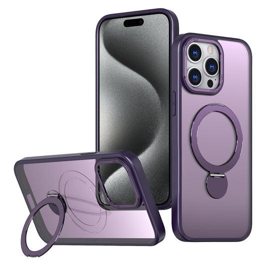 For iPhone 15 Pro Max Wing Series Gen2 MagSafe Metal Ring Holder Phone Case(Dark Purple) - iPhone 15 Pro Max Cases by buy2fix | Online Shopping UK | buy2fix