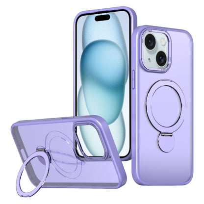 For iPhone 15 Plus Wing Series Gen2 MagSafe Metal Ring Holder Phone Case(Light Purple) - iPhone 15 Plus Cases by buy2fix | Online Shopping UK | buy2fix