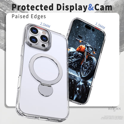 For iPhone 15 Plus Wing Series Gen2 MagSafe Metal Ring Holder Phone Case(Transparent) - iPhone 15 Plus Cases by buy2fix | Online Shopping UK | buy2fix