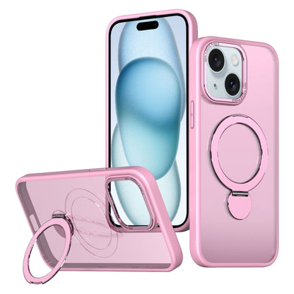 For iPhone 15 Plus Wing Series Gen2 MagSafe Metal Ring Holder Phone Case(Pink) - iPhone 15 Plus Cases by buy2fix | Online Shopping UK | buy2fix