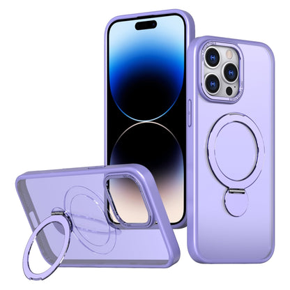 For iPhone 14 Pro Max Wing Series Gen2 MagSafe Metal Ring Holder Phone Case(Light Purple) - iPhone 14 Pro Max Cases by buy2fix | Online Shopping UK | buy2fix