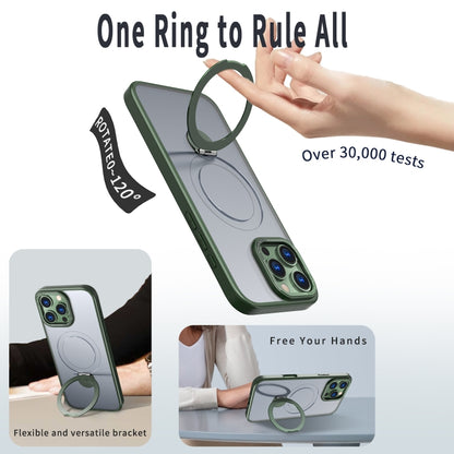 For iPhone 14 Pro Wing Series Gen2 MagSafe Metal Ring Holder Phone Case(Green) - iPhone 14 Pro Cases by buy2fix | Online Shopping UK | buy2fix
