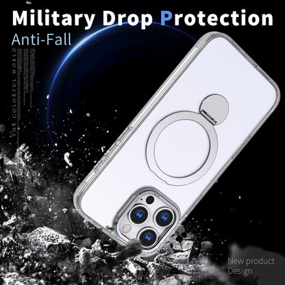 For iPhone 14 Pro Wing Series Gen2 MagSafe Metal Ring Holder Phone Case(Transparent) - iPhone 14 Pro Cases by buy2fix | Online Shopping UK | buy2fix